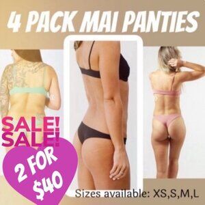 𝅺💗 4-Pack Mai NWT Classic Bottom Lingerie & Swimwear Panties
